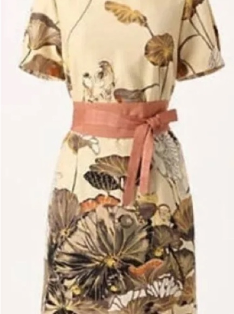 Anthropologie Floreat Snowy Egret dress with flaw